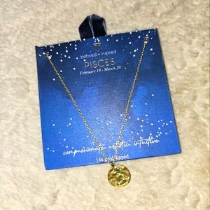 Pisces 14k gold dipped necklace